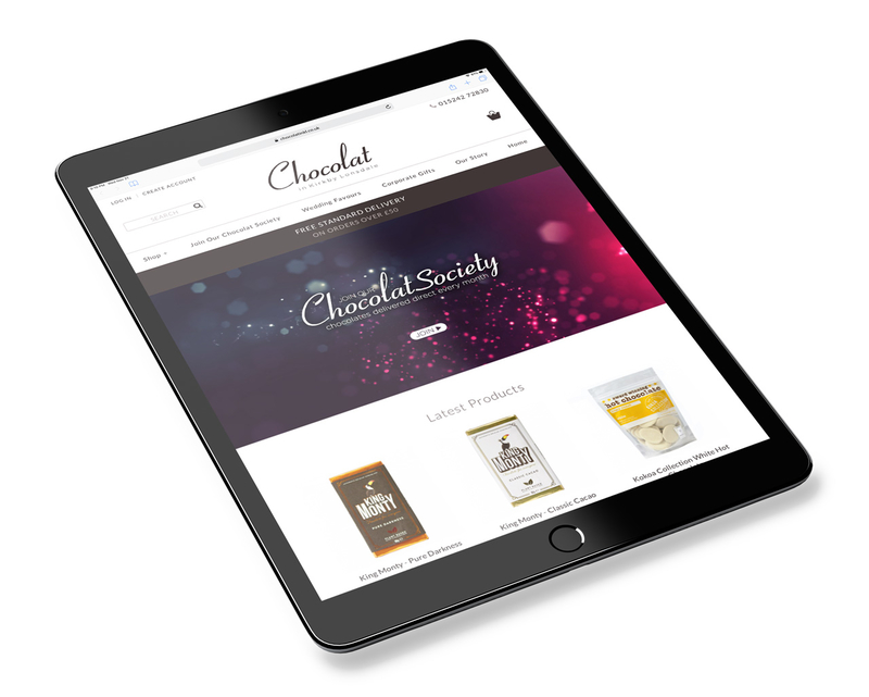 Chocolate shop website - tablet view