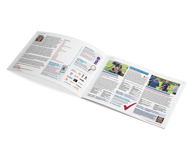 School sport training brochure - inner pages