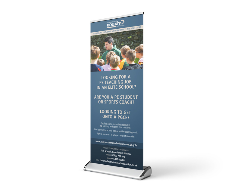 Sports education rollup banner design