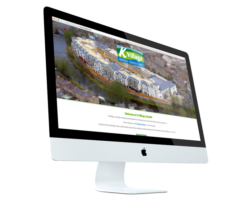 Website holding page design - desktop view