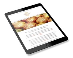 Xocolate website design - tablet