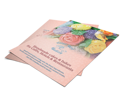 Little Bird Bakery A5 leaflet design